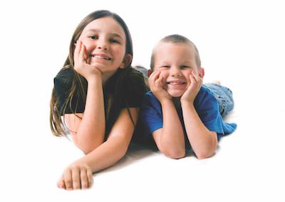 two children happy after a dental visit to Oatley, NSW