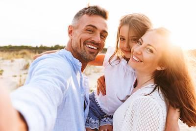 A father, mother and toddler in Oatley, NSW