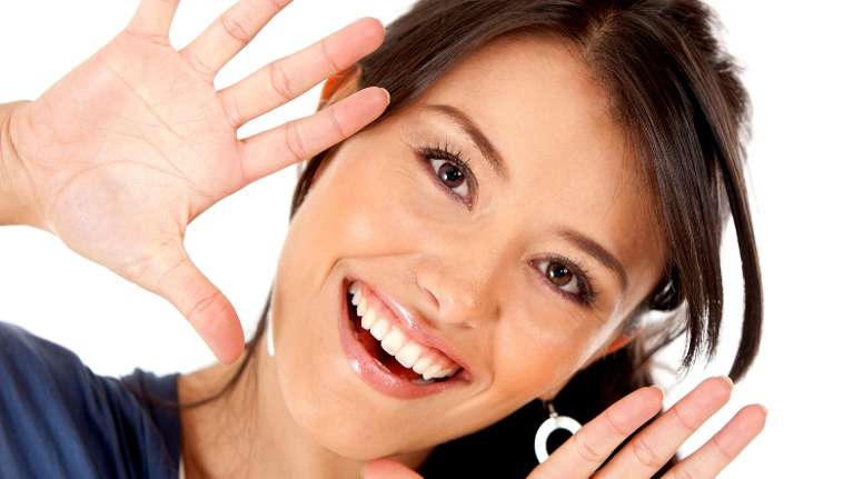 Lady' smiling after professional whitening in in Oatley, NSW